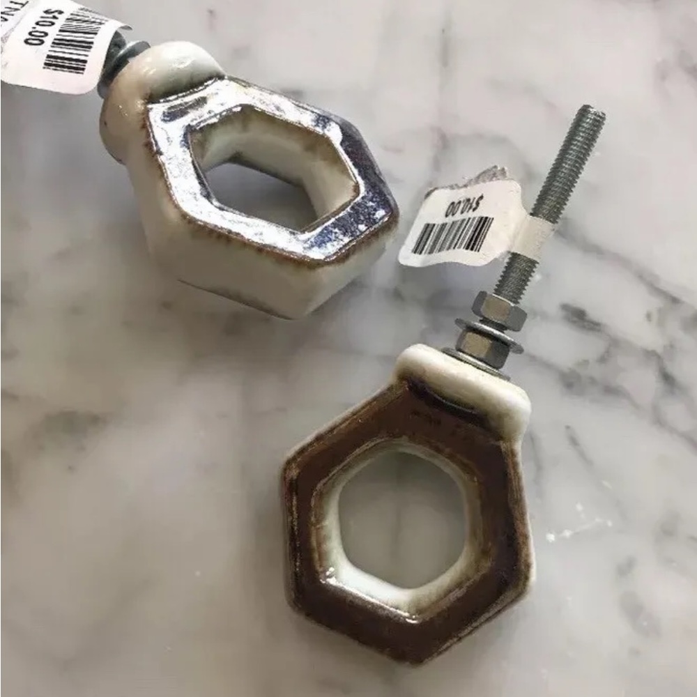 Anthropologie Hallowed Hexagon drawer pulls NEW!